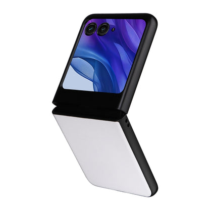 For Motorola Moto Razr 50 PU Leather PC Phone Case(White) by buy2fix