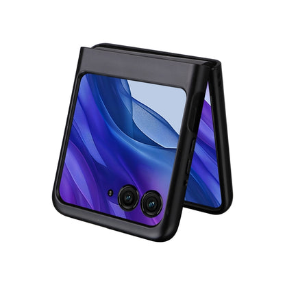 For Motorola Moto Razr 50 PU Leather PC Phone Case(Black) by buy2fix