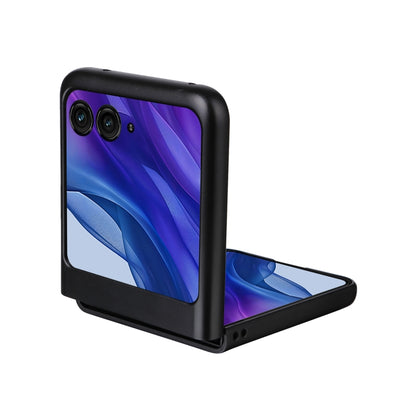 For Motorola Moto Razr 50 PU Leather PC Phone Case(Black) by buy2fix