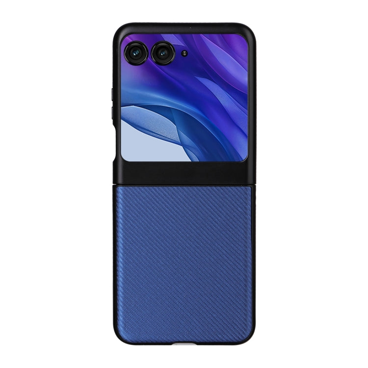 For Motorola Moto Razr 50 PU Leather PC Phone Case(Blue) by buy2fix