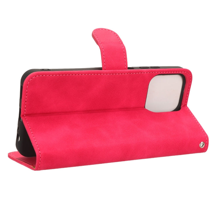 For Ulefone Note 16 Pro Skin Feel Magnetic Flip Leather Phone Case(Rose Red) by buy2fix