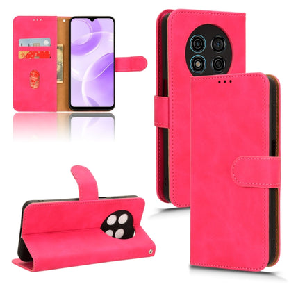 For Ulefone Note 15 Skin Feel Magnetic Flip Leather Phone Case(Rose Red) by buy2fix