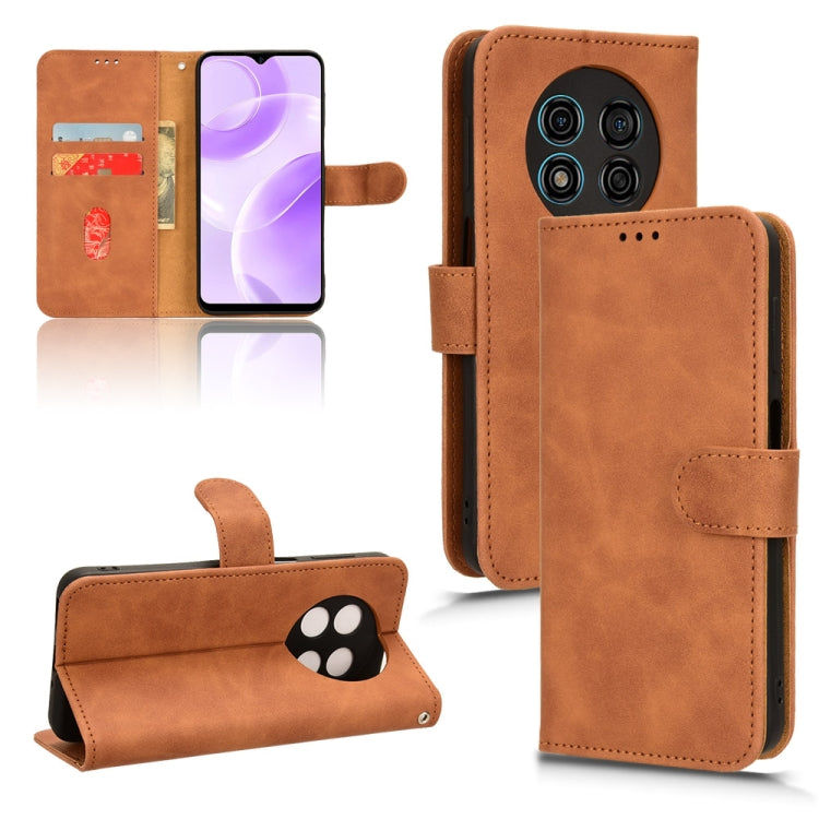 For Ulefone Note 15 Skin Feel Magnetic Flip Leather Phone Case(Brown) by buy2fix