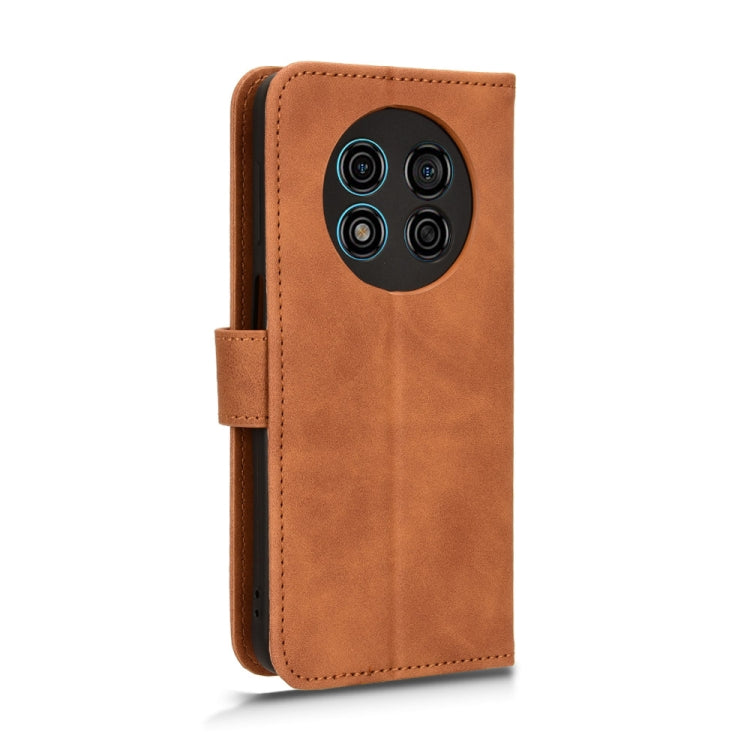 For Ulefone Note 15 Skin Feel Magnetic Flip Leather Phone Case(Brown) by buy2fix