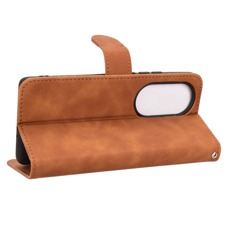 For Ulefone Note 17 Pro Skin Feel Magnetic Flip Leather Phone Case(Brown) by buy2fix