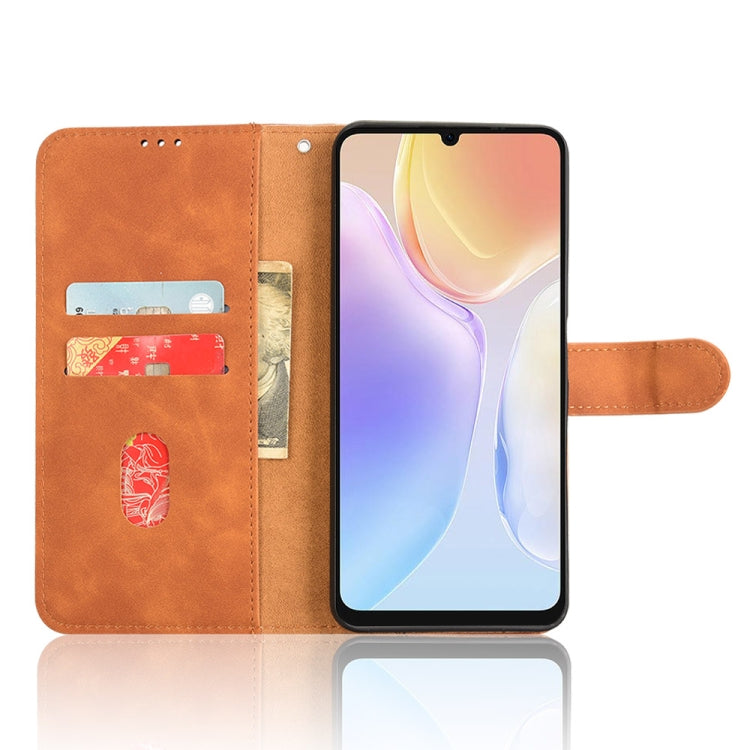 For Ulefone Note 20 Pro Skin Feel Magnetic Flip Leather Phone Case(Brown) by buy2fix