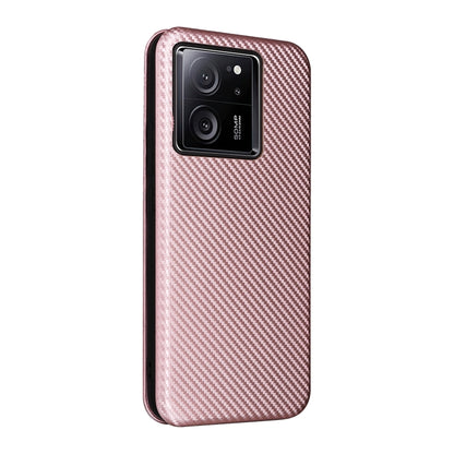 For Xiaomi Redmi K60 Ultra Carbon Fiber Texture Flip Leather Phone Case(Pink) - Xiaomi Cases by buy2fix | Online Shopping UK | buy2fix
