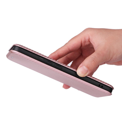 For Xiaomi Redmi K60 Ultra Carbon Fiber Texture Flip Leather Phone Case(Pink) - Xiaomi Cases by buy2fix | Online Shopping UK | buy2fix