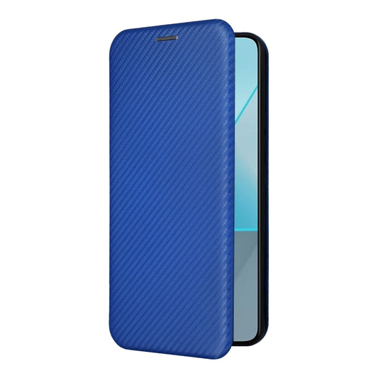 For Xiaomi Redmi Note 13 Pro Carbon Fiber Texture Flip Leather Phone Case(Blue) - Xiaomi Cases by buy2fix | Online Shopping UK | buy2fix