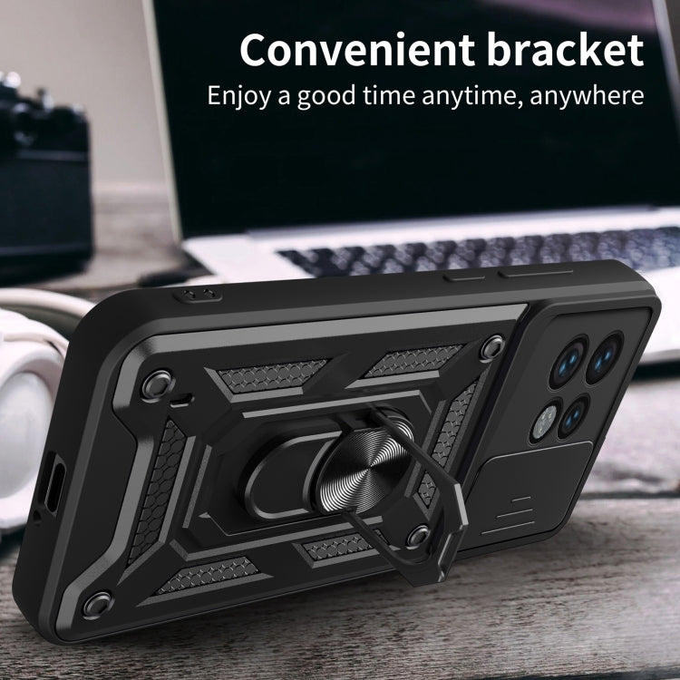 For Motorola Edge 40 Pro Sliding Camera Cover Design TPU+PC Phone Case(Black) - Motorola Cases by buy2fix | Online Shopping UK | buy2fix