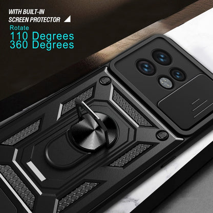 For Motorola Edge 40 Pro Sliding Camera Cover Design TPU+PC Phone Case(Black) - Motorola Cases by buy2fix | Online Shopping UK | buy2fix