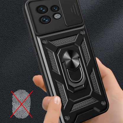 For Motorola Edge 40 Pro Sliding Camera Cover Design TPU+PC Phone Case(Blue) - Motorola Cases by buy2fix | Online Shopping UK | buy2fix