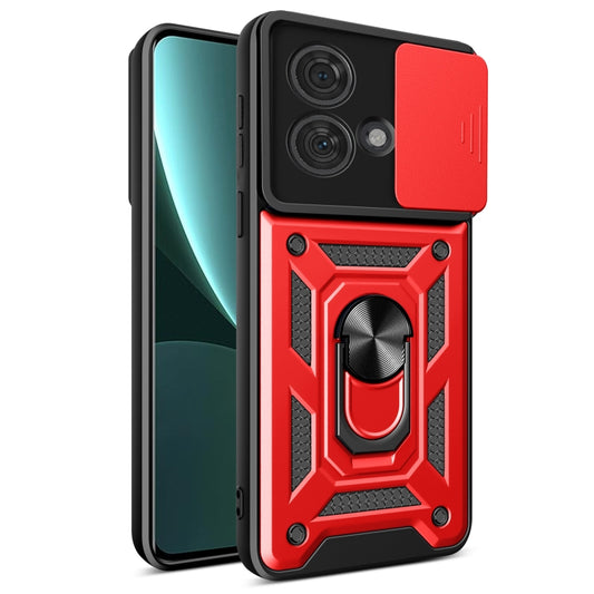For Motorola Edge 40 Neo 5G Sliding Camera Cover Design TPU+PC Phone Case(Red) by buy2fix