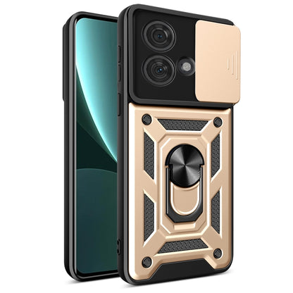 For Motorola Edge 40 Neo 5G Sliding Camera Cover Design TPU+PC Phone Case(Gold) by buy2fix