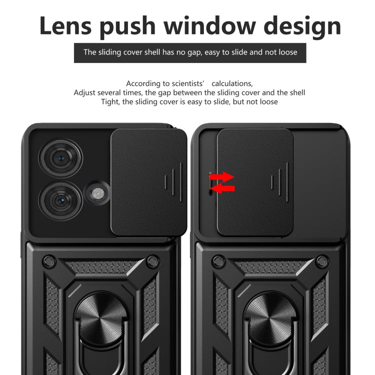 For Motorola Edge 40 Neo 5G Sliding Camera Cover Design TPU+PC Phone Case(Silver) by buy2fix