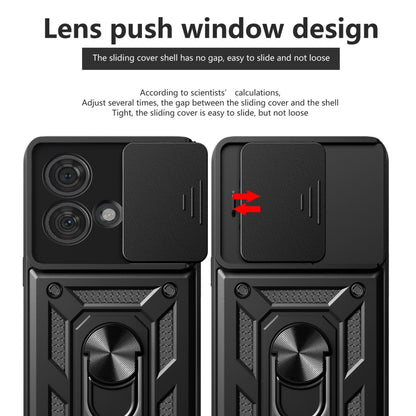 For Motorola Edge 40 Neo 5G Sliding Camera Cover Design TPU+PC Phone Case(Silver) by buy2fix