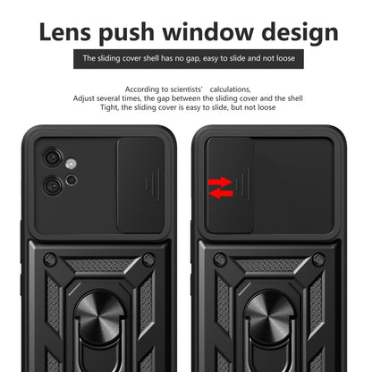For Motorola Moto G32 Sliding Camera Cover Design TPU+PC Phone Case(Black) by buy2fix