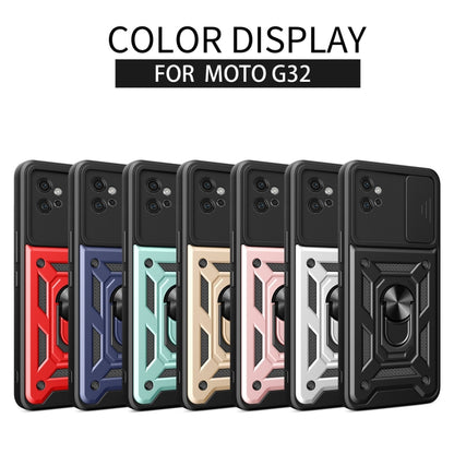For Motorola Moto G32 Sliding Camera Cover Design TPU+PC Phone Case(Rose Gold) by buy2fix