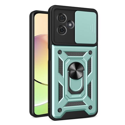 For Motorola Moto G54 5G EU Sliding Camera Cover Design TPU+PC Phone Case(Mint Green) by buy2fix
