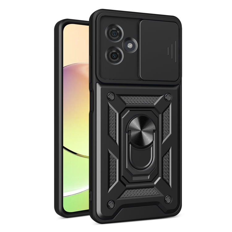 For Motorola Moto G54 5G EU Sliding Camera Cover Design TPU+PC Phone Case(Black) by buy2fix