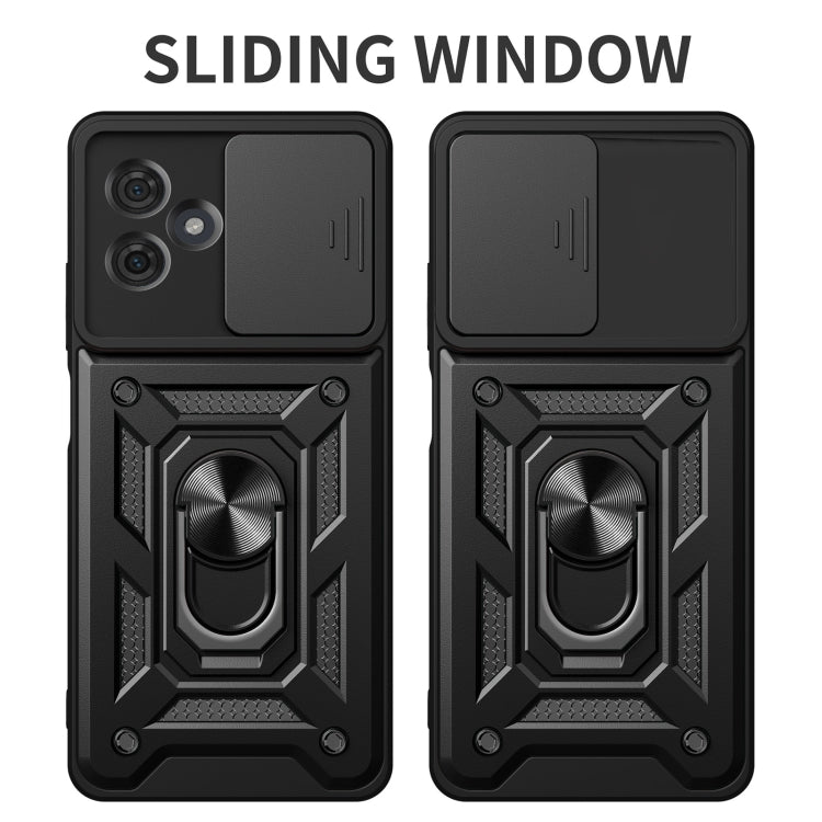 For Motorola Moto G54 5G EU Sliding Camera Cover Design TPU+PC Phone Case(Black) by buy2fix