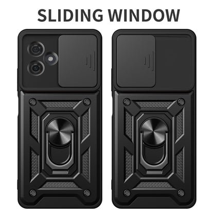 For Motorola Moto G54 5G EU Sliding Camera Cover Design TPU+PC Phone Case(Black) by buy2fix
