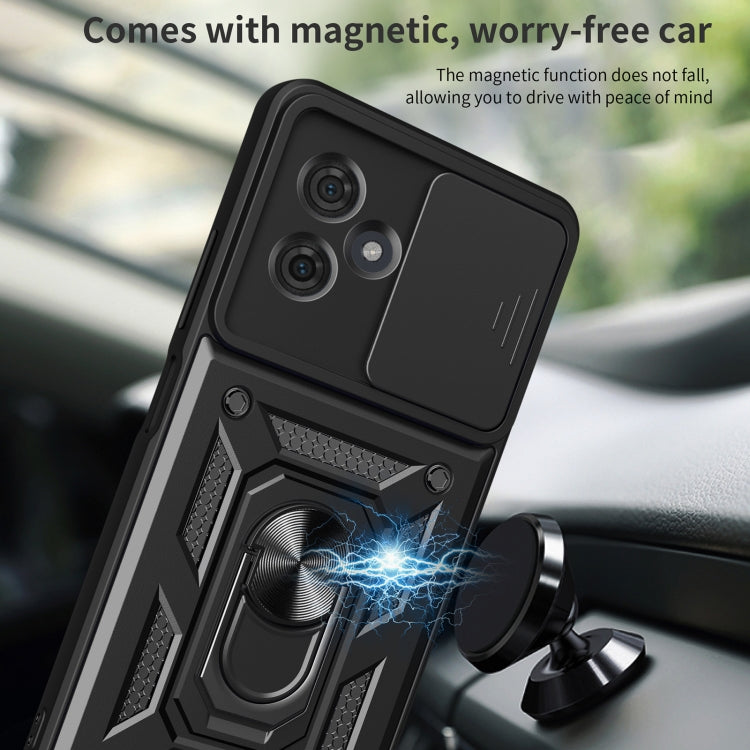 For Motorola Moto G54 5G EU Sliding Camera Cover Design TPU+PC Phone Case(Black) by buy2fix