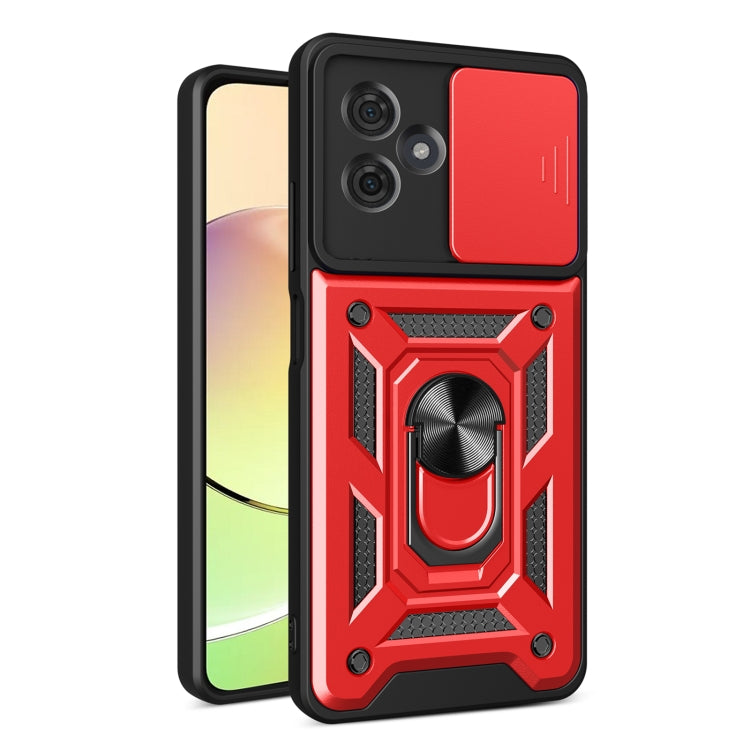 For Motorola Moto G54 5G EU Sliding Camera Cover Design TPU+PC Phone Case(Red) by buy2fix