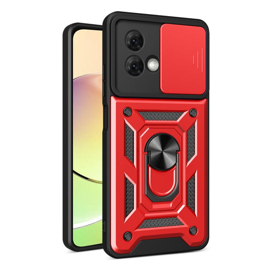 For Motorola Moto G84 Sliding Camera Cover Design TPU+PC Phone Case(Red) by buy2fix