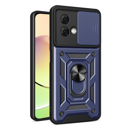 For Motorola Moto G84 Sliding Camera Cover Design TPU+PC Phone Case(Blue) by buy2fix