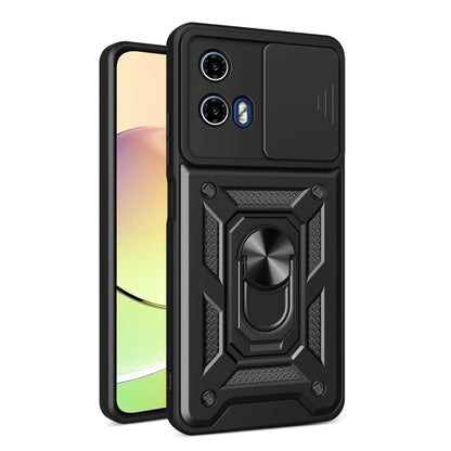 For Motorola Moto G04 / G24 Sliding Camera Cover Design TPU+PC Phone Case(Black) by buy2fix