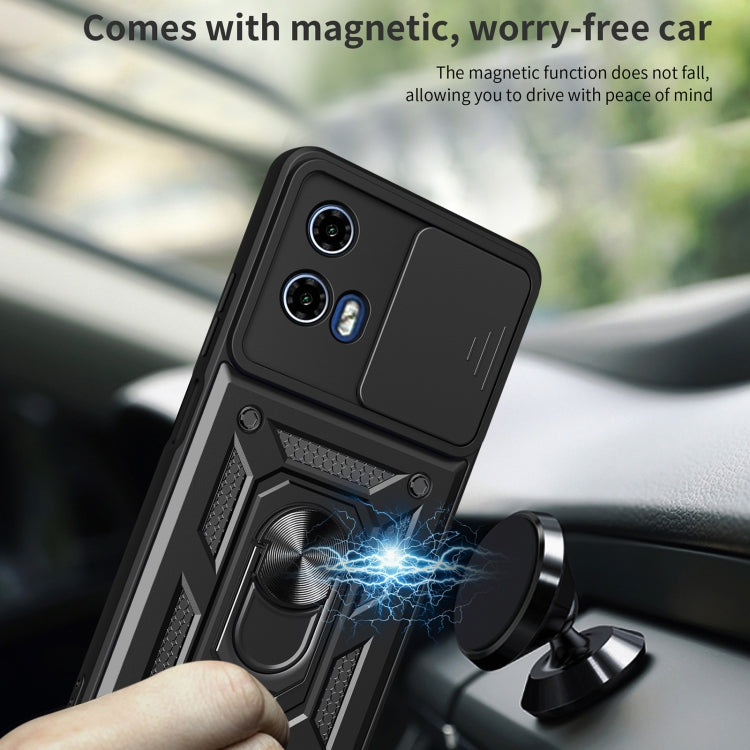For Motorola Moto G04 / G24 Sliding Camera Cover Design TPU+PC Phone Case(Black) by buy2fix