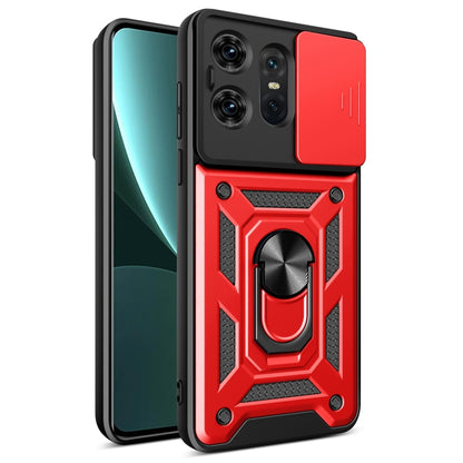 For Motorola Edge 50 Pro Global Sliding Camera Cover Design TPU+PC Phone Case(Red) by buy2fix