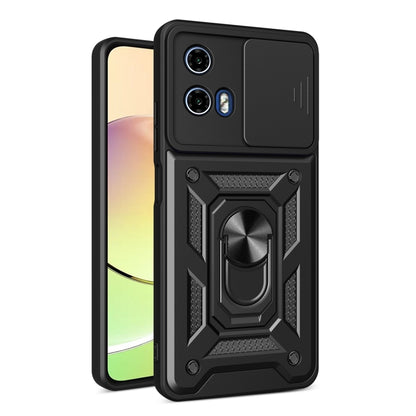 For Motorola Moto G34 5G Sliding Camera Cover Design TPU+PC Phone Case(Black) by buy2fix