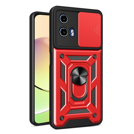 For Motorola Moto G34 5G Sliding Camera Cover Design TPU+PC Phone Case(Red) by buy2fix