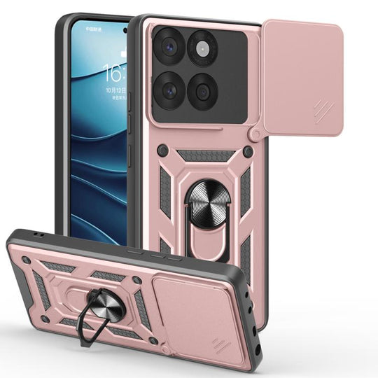 For Motorola Edge 60 / 60 Fusion Sliding Camera Cover Design TPU+PC Phone Case(Rose Gold)