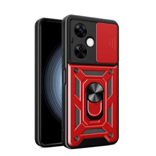 For OnePlus Nord N30 / CE3 Lite Sliding Camera Cover Design TPU+PC Phone Case(Red) - OnePlus Cases by buy2fix | Online Shopping UK | buy2fix