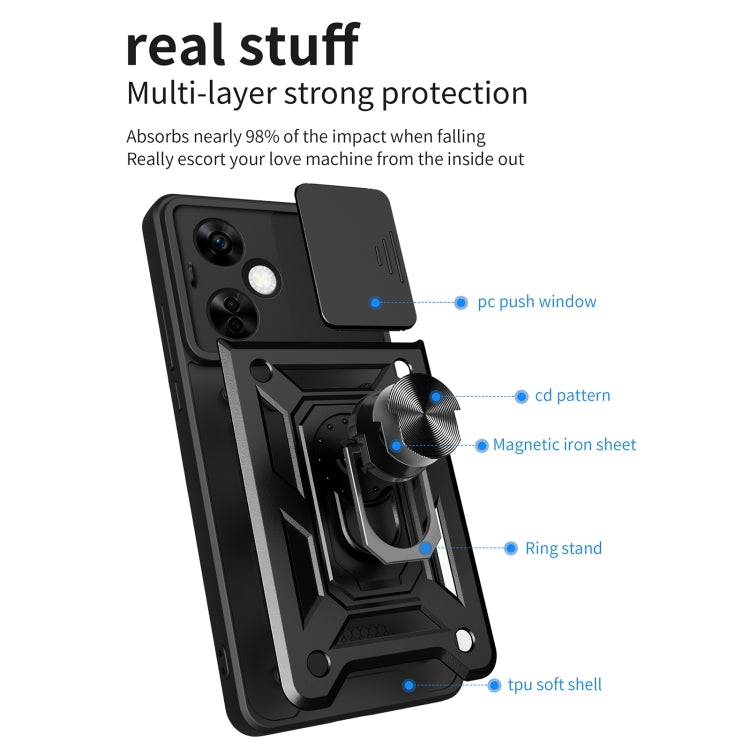 For OnePlus Nord N30 / CE3 Lite Sliding Camera Cover Design TPU+PC Phone Case(Red) - OnePlus Cases by buy2fix | Online Shopping UK | buy2fix