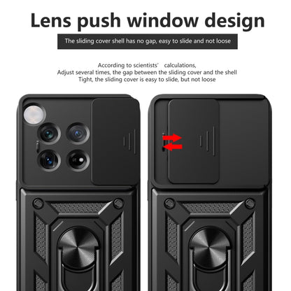 For OnePlus 12 5G Global Sliding Camera Cover Design TPU Hybrid PC Phone Case(Mint Green) - OnePlus Cases by buy2fix | Online Shopping UK | buy2fix