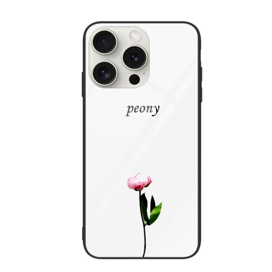 For iPhone 16 Pro Max Colorful Painted Glass Phone Case(A Flower) by buy2fix