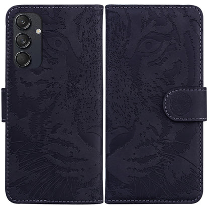 For Samsung Galaxy M55 Tiger Embossing Pattern Flip Leather Phone Case(Black) by buy2fix