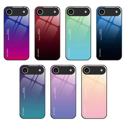 For iPhone Air Gradient Color Glass Phone Case(Yellow Pink) - iPhone Air Cases by buy2fix | Online Shopping UK | buy2fix