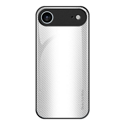 For iPhone Air Texture Gradient Glass TPU Phone Case(White) - iPhone Air Cases by buy2fix | Online Shopping UK | buy2fix