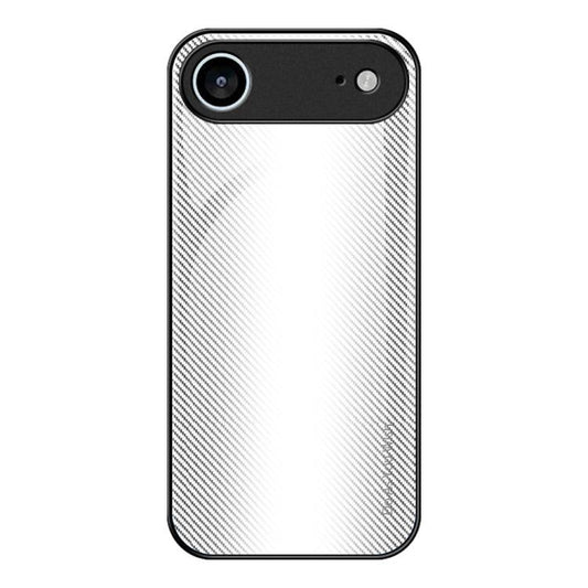 For iPhone Air Texture Gradient Glass TPU Phone Case(White) - iPhone Air Cases by buy2fix | Online Shopping UK | buy2fix