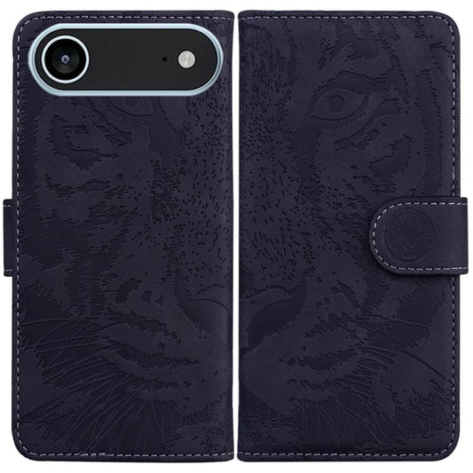 For iPhone Air Tiger Embossing Pattern Leather Phone Case(Black) - iPhone Air Cases by buy2fix | Online Shopping UK | buy2fix