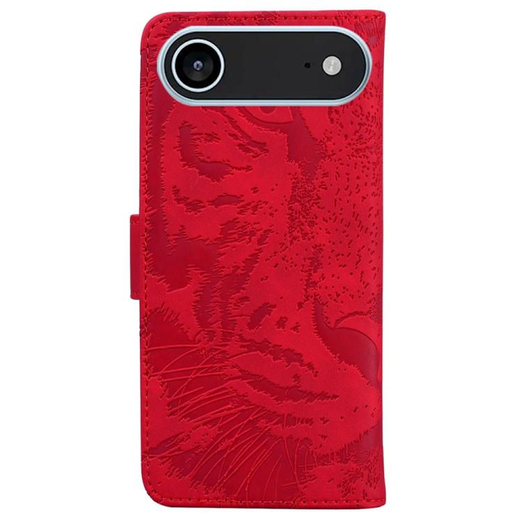 For iPhone Air Tiger Embossing Pattern Leather Phone Case(Red) - iPhone Air Cases by buy2fix | Online Shopping UK | buy2fix