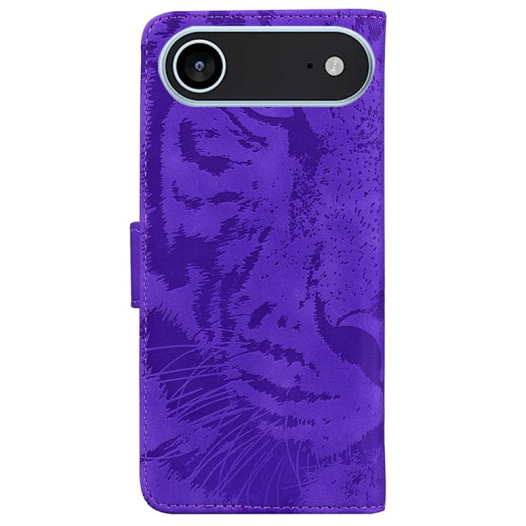 For iPhone Air Tiger Embossing Pattern Leather Phone Case(Purple) - iPhone Air Cases by buy2fix | Online Shopping UK | buy2fix