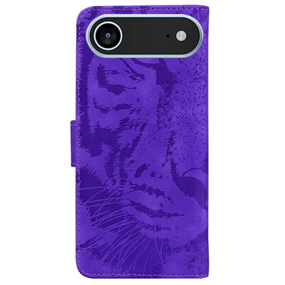 For iPhone Air Tiger Embossing Pattern Leather Phone Case(Purple) - iPhone Air Cases by buy2fix | Online Shopping UK | buy2fix