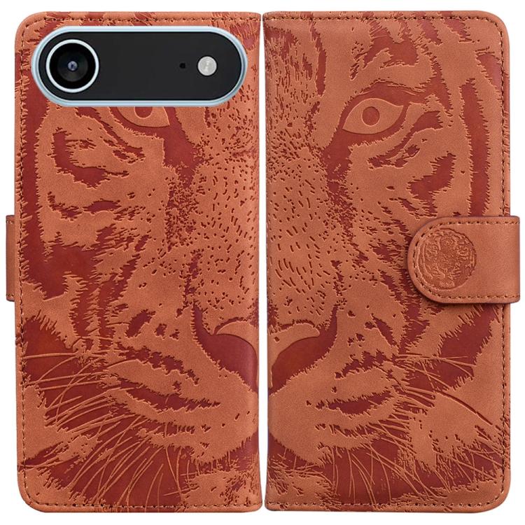 For iPhone Air Tiger Embossing Pattern Leather Phone Case(Brown) - iPhone Air Cases by buy2fix | Online Shopping UK | buy2fix