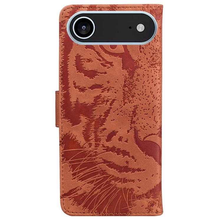 For iPhone Air Tiger Embossing Pattern Leather Phone Case(Brown) - iPhone Air Cases by buy2fix | Online Shopping UK | buy2fix